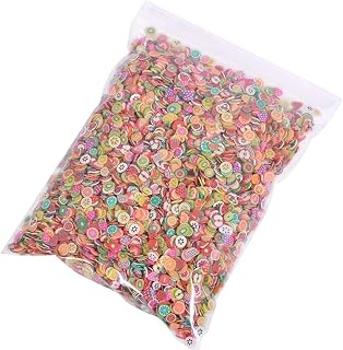 10000pcs Tiny Slime Charms Cute Set, Charms for Slime Assorted Fruits Apple Strawberry Blueberry Watermelon and More for Nail Art Craft Making, Ornament Scrapbooking DIY Crafts (Multicolor Fruits)