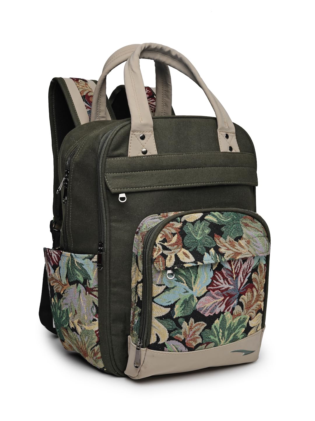 asian Women’s Red & Grey Utility Backpack | Sleek Design with Multi-Functional Pockets-picture-15