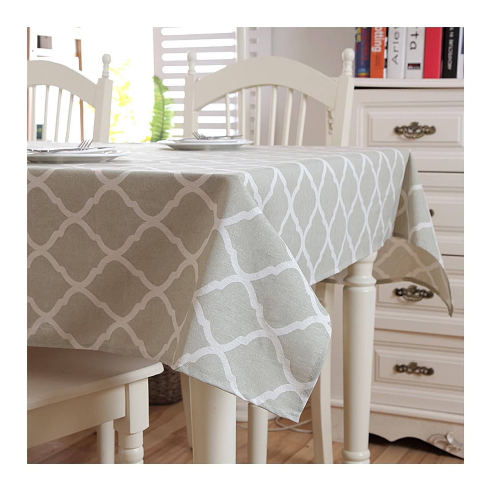 FBHFSUIEF Table Cloth Rectangle,Tablecloth Polyester Cotton Tablecloths(130x180cm)