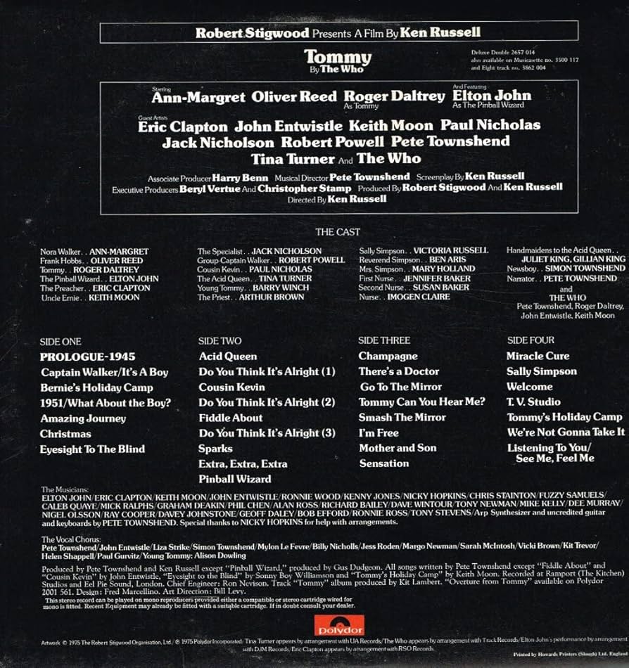 Tommy The Movie: Original Soundtrack Recording [Vinyl LP]: Amazon