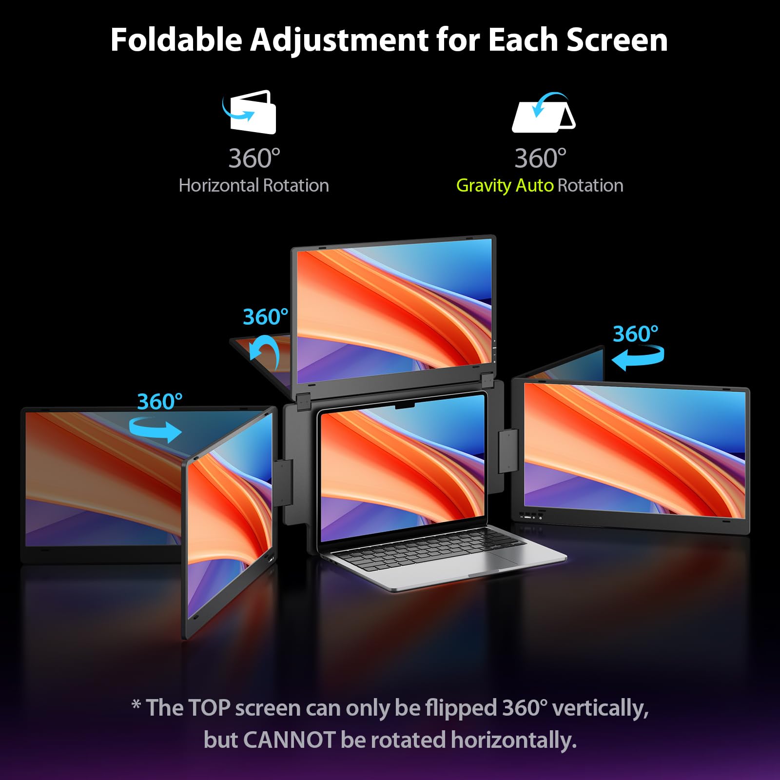UPERFECT 18.5" 120Hz Portable Monitor, 125% sRGB Laptop Gaming Display | 1080P, HDR, FreeSync, 350 Nits Brightness, VESA Support, Stand Included, USB-C & Mini HDMI Screen for Gaming & Travel thumbnail 12