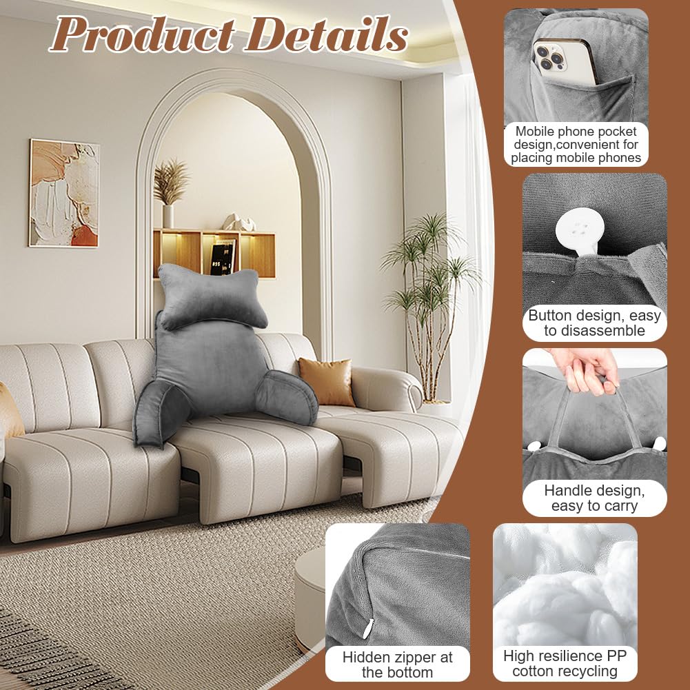 Oreiller De Lecture, Oreiller De Lecture Coussin Support Lombaire Avec Accoudoirs Coussin Dassise Pour Adulte Et Enfant Pour La Lecturela Television Pour Le Canapese Detendre Les Jeux Video 90509328
