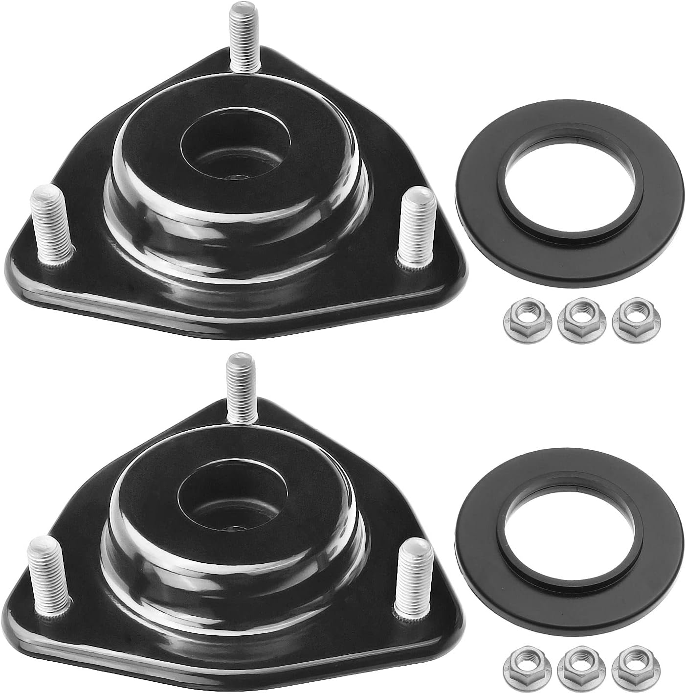 A-Premium Front Driver and Passenger Side Suspension Strut Mounts Compatible with Dodge Caliber 2007-2012 Jeep Compass Patriot 2007-2017 2-PC Set