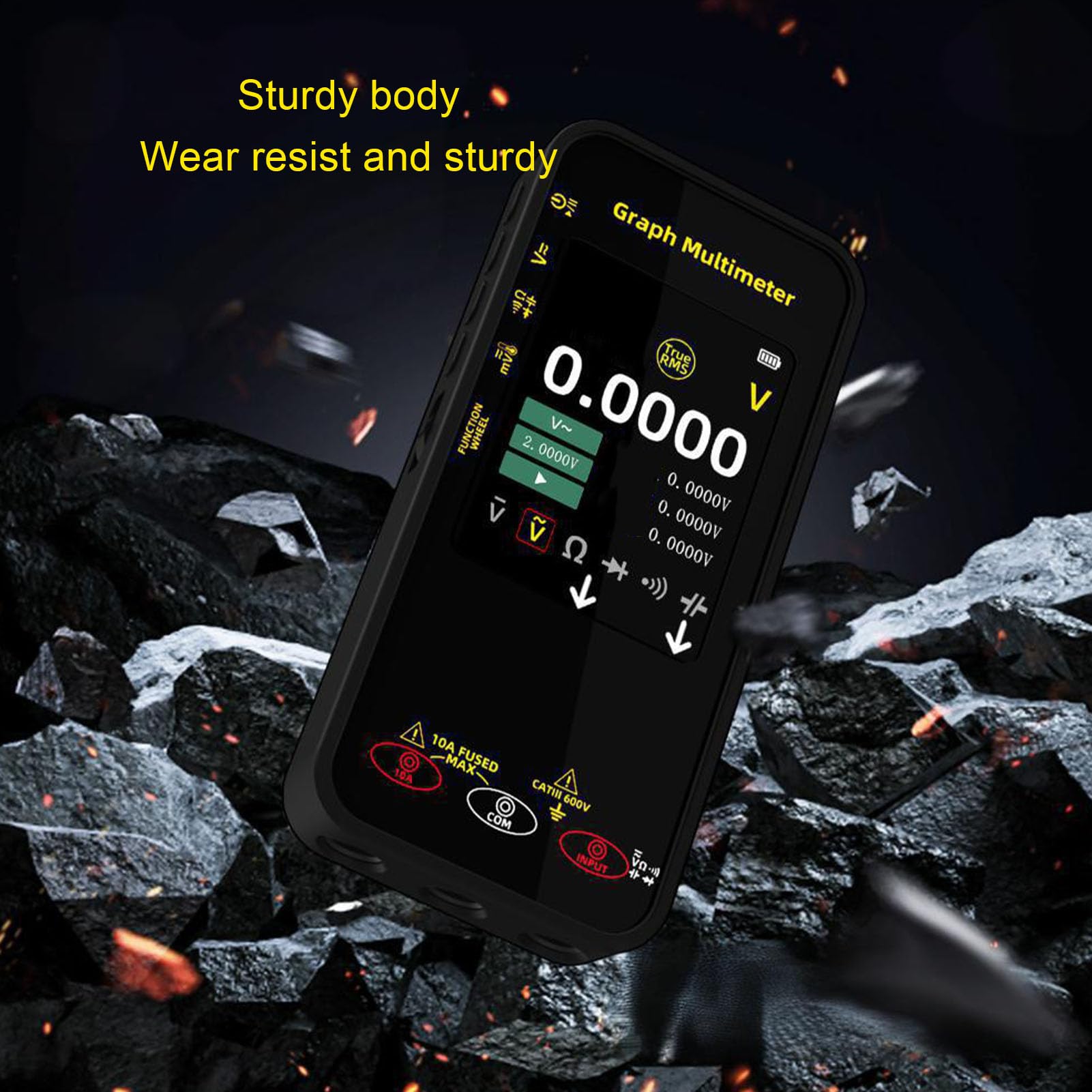 Eujgoov 20000 Counti Multimetro Digitale Smart, Voltmetro con modalità di Registrazione dei Dati a Colori a Colori 3,2 Pollici per i Pannelli Solari Fotovoltaici di Mining