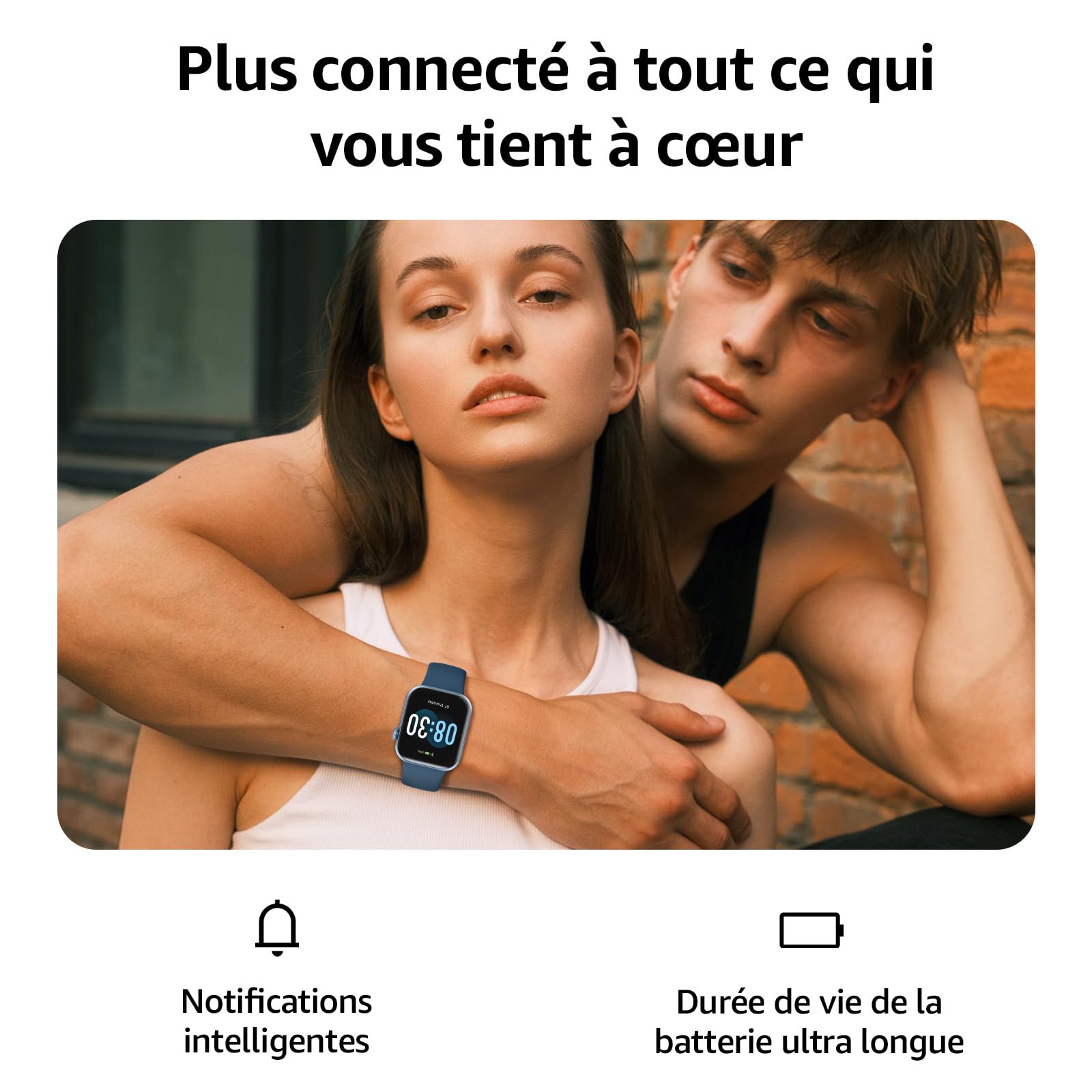 AcclaFit Montre Connectée Homme Femme avec Appels Bluetooth, Écran 1.85" HD Smartwatch Sport (140+ Modes), Cardiofréquencemètre, Moniteur de Sommeil, Étanche IP68 pour Android iOS- Sky Blue