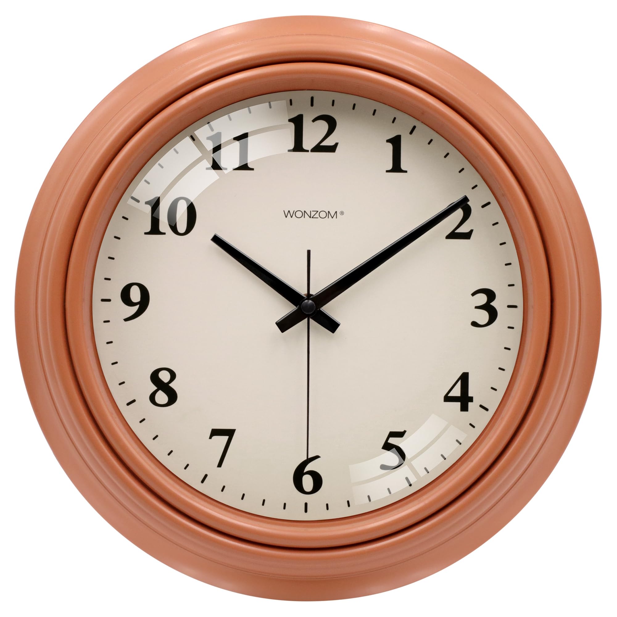 Topkey Vintage Wanduhr – Lautlos, Ohne Tickgeräusche, Retro Design | Ideal Für Wohnzimmer, Schlafzimmer, Küche & Büro