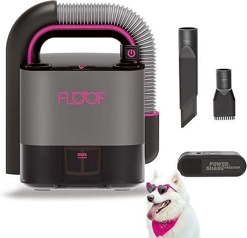 FLOOF Hand Vacuum Cordless Retractable, 17000 Pa Pet Hair Vacuum with 2-Speed, Compact and Portable Vacuum for Car, Cube Vac, 20V Powershare Freedom