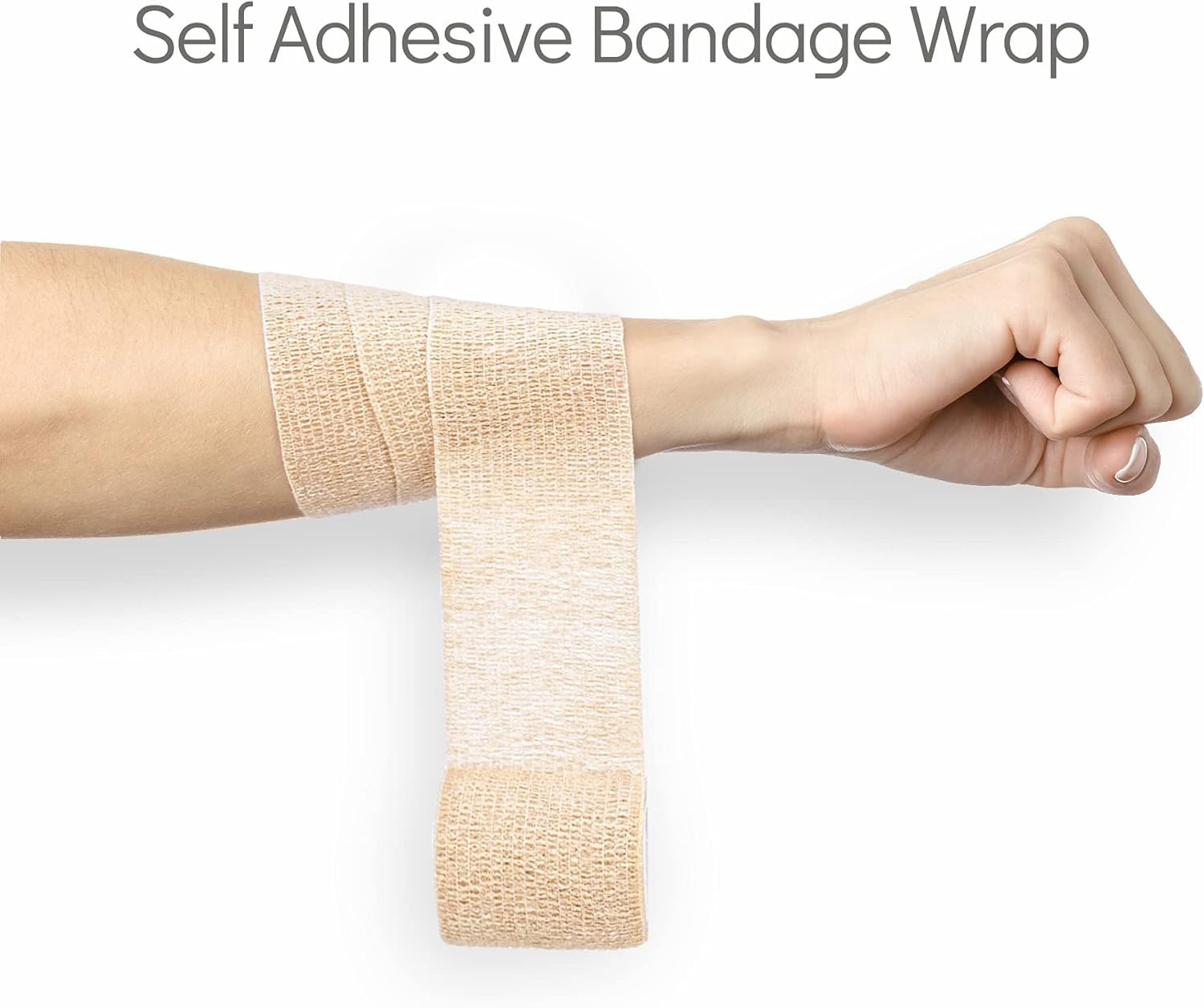 Self Adhesive Bandage Wrap 12 Pack, Athletic Tape 2 Inches X 5 Yards, Sports Tape, Breathable, Waterproof, Elastic Bandage for Sports, Wrist and Ankle Wrap Tape, Non-Woven Bandage : Health & Household