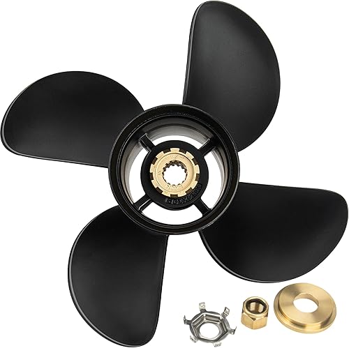Miniatura 2 de OEM 15 Spline Tooth Aluminum Boat Propeller fit MercuryMariner Outboard Motos135-300HP,Mercruiser Alpha One,Interchangable Hub Kits Included, Rh