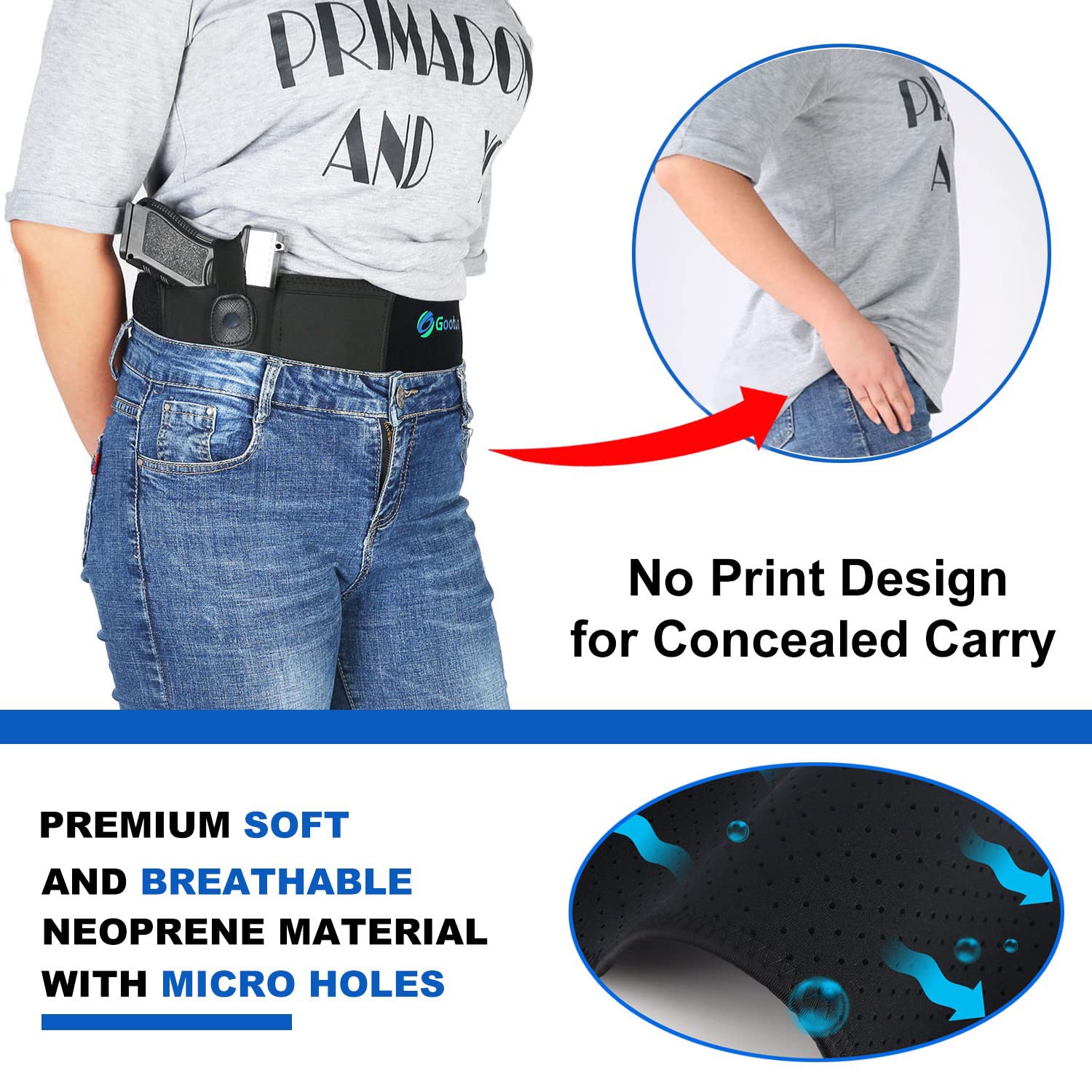 Gootus Belly Band Holster for Concealed Carry Gun Holsters for Women