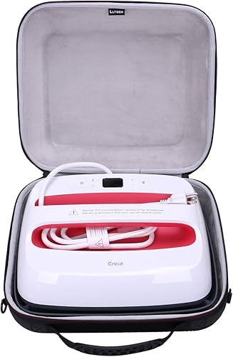 LTGEM - Funda rígida para Cricut EasyPress 23 (9 x 9 pulgadas) y máquina de prensa de calor HTVRONT, bolsa protectora de almacenamiento de viaje,
