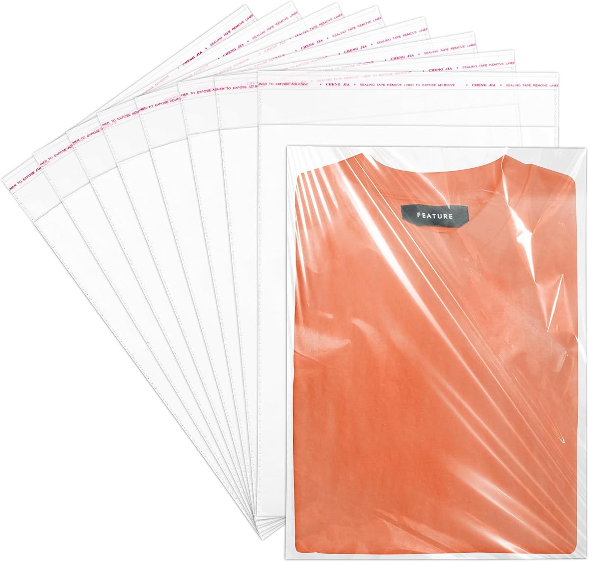 Self Sealing Cellophane Bags 120PCS 9X12 Inches Clear Plastic Shirt Packaging Bags with Seal Sealable for Gift Giving, Packaging Products, Party Favors, Small Business