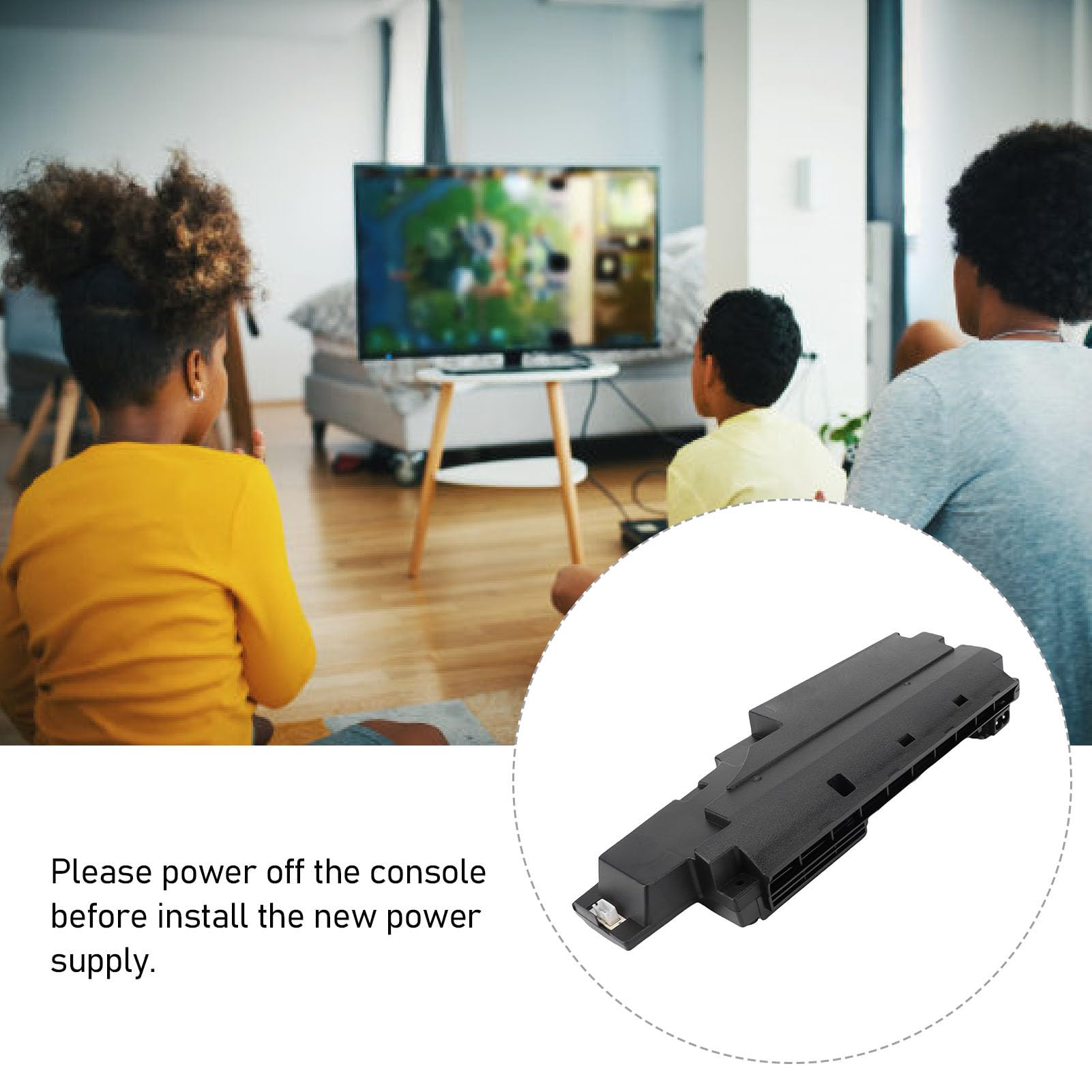 XUMIUZIY Alimentatore di Ricambio per Console di Gioco PS 3 Super Slim CECH-4000 4001 4002, Accessori per Fonte di Alimentazione Interna Nero