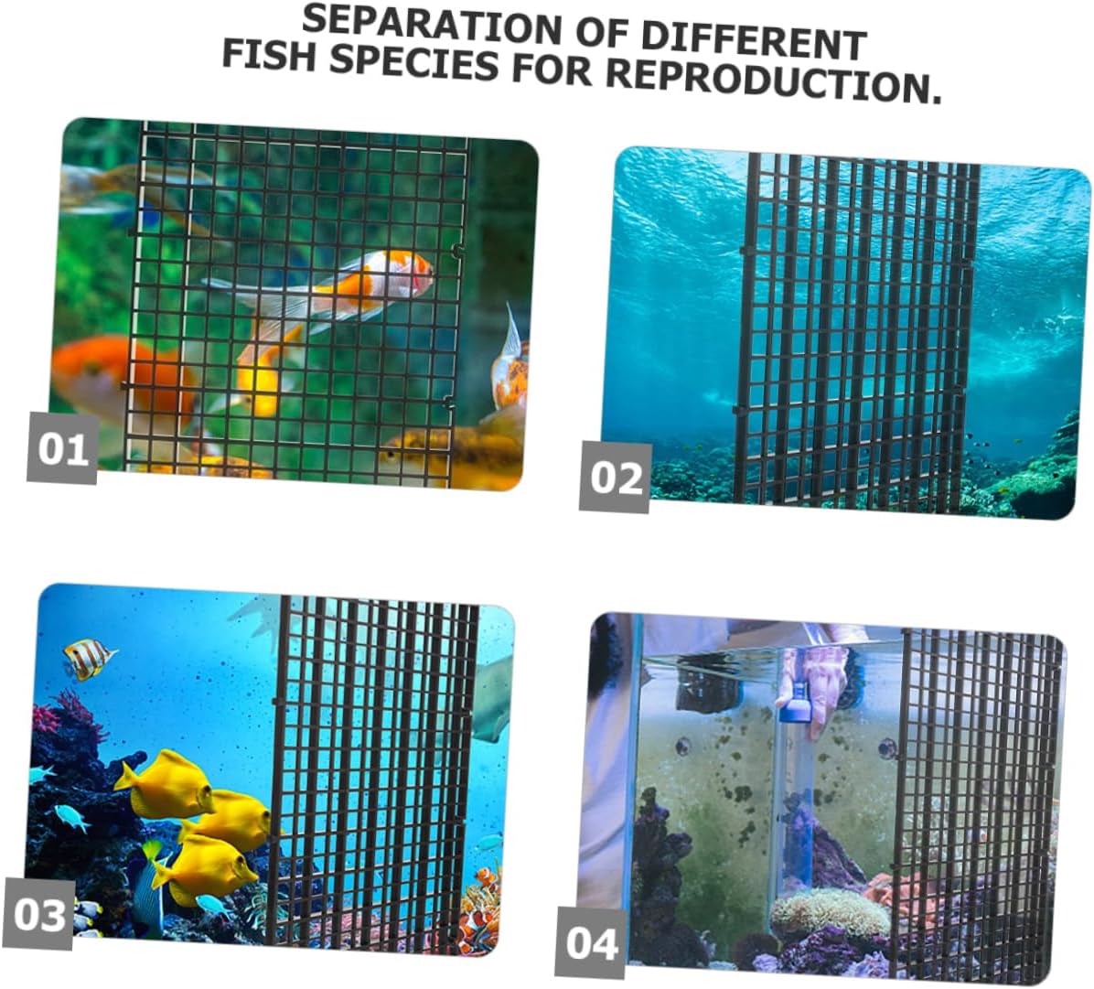 POPETPOP Plastic Fish Tank Divider Aquarium Isolation Plate Transparent Tank Separator Aquarium Cover