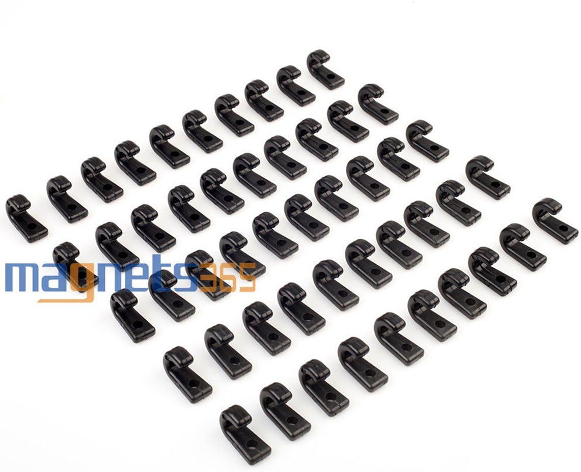 Canoe 50 Pcs Kayak Bungee J Hooks Plastic Lashing Hook for
