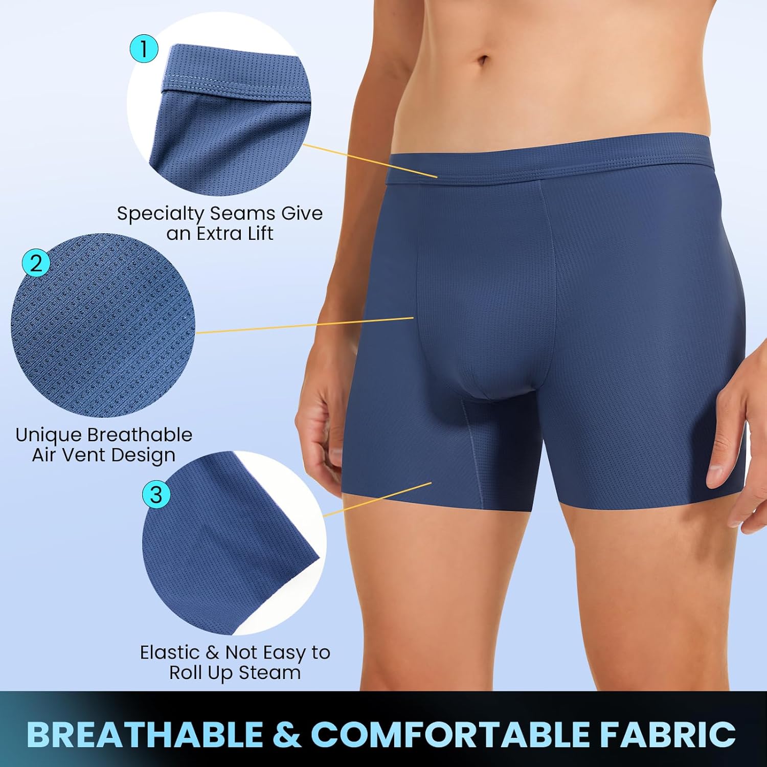 Men's Padded Underwear Boxer Briefs Tummy Control Body Shaper Shapewear Enhance Butt Lifter - Image 4