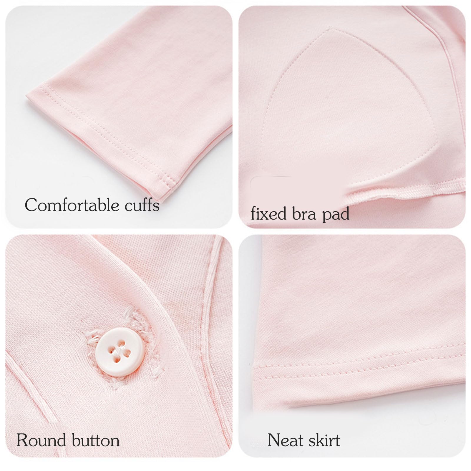 Abito da notte per maternità vestibilità ampia Camicia da notte liscia per allattamento con reggiseno integrato Vestiti per l'allattamento al seno per la gravidanza Camicia da notte morbida