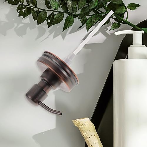 Miniatura 7 de FRCOLOR 2 bombas de aspersor con tapa de tarro Mason para dispensador de jabón de tarro masón, tapas de tapa de frasco, bombas de botellas de