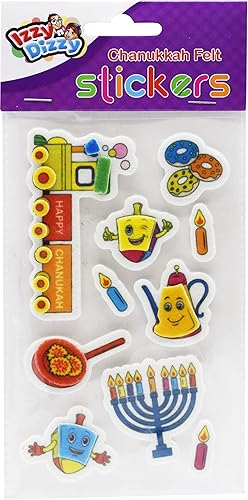 Miniatura 2 de Izzy 'n' Dizzy Hanukkah Felt Stickers - Dreidels, Menorahs, Donuts y más - Papelería de Janucá, Artes y Oficios - Regalos y Juegos