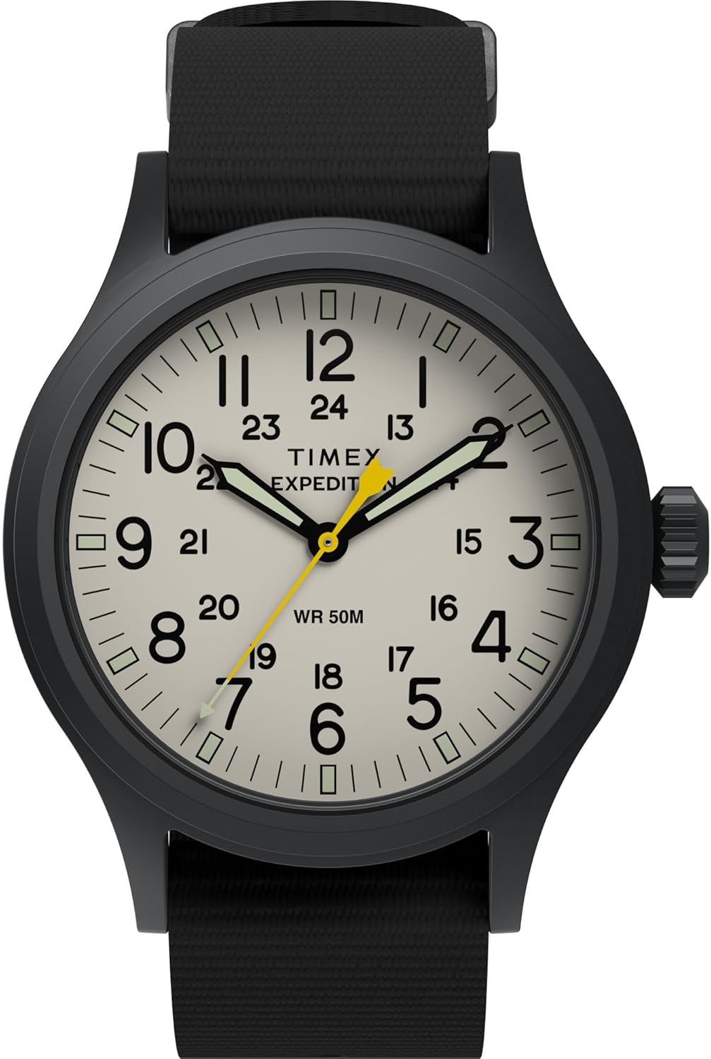 Timex Men's Expedition Scout 40mm Watch - Black Slip-Thru Single Layer Natural Dial Black Case