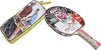 GKI Kung Fu DX Table Tennis Racket - 91 Speed & Spin, 97 Control, Oval Blade for Beginners & Pros