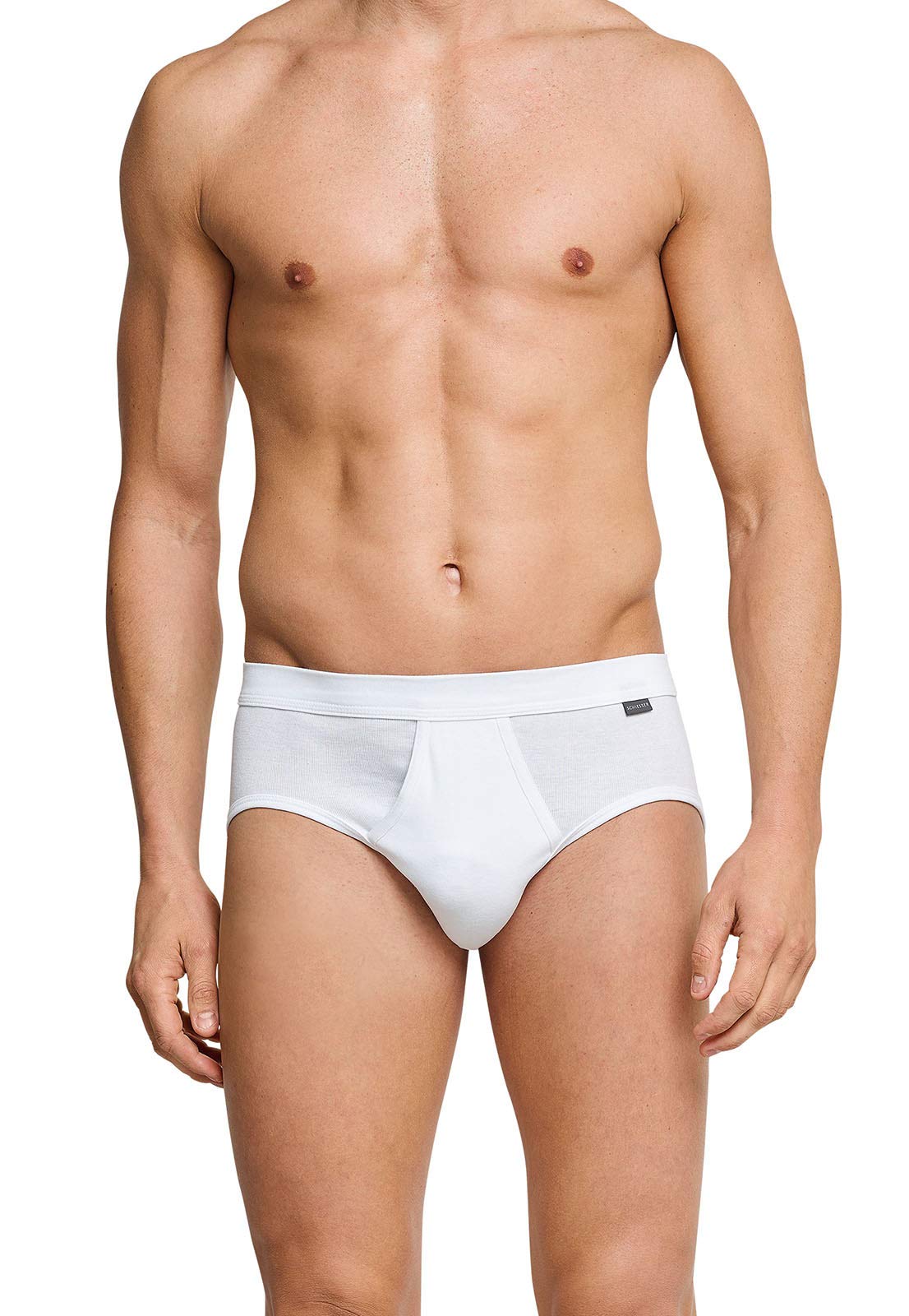 Schiesser Herren Sport Slip Essentials 4er Pack, Farbe:Weiß (100);Größe:5/M