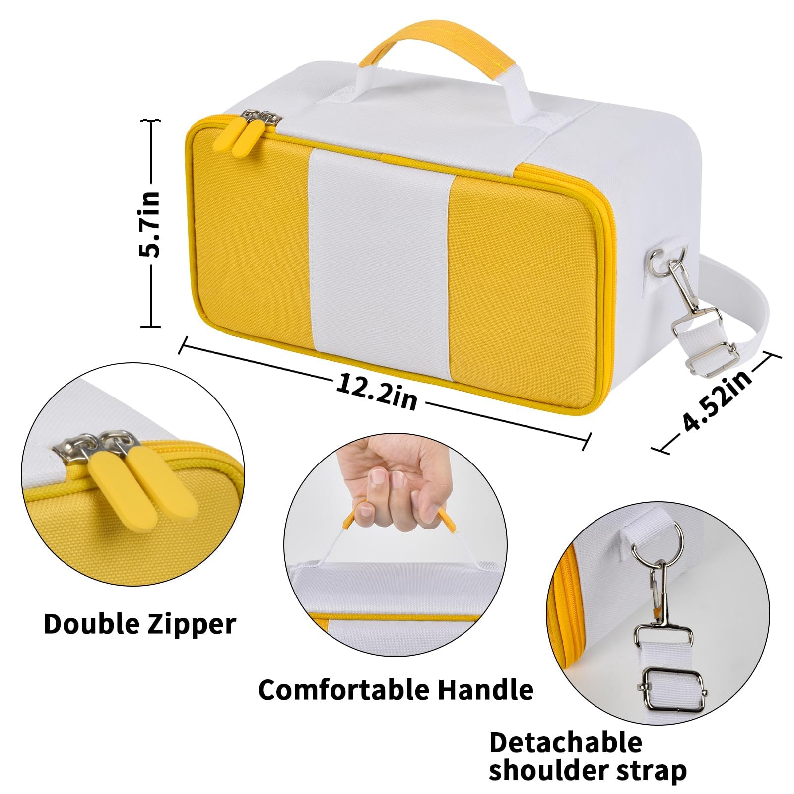 Carrying Bag Compatible with Kodak Dock/Plus 4x6”Portable Instant Photo Printer, Storage Holder for Cartridge Refill/Photo Paper Tray/Charger Accessories, with Adjustable Shoulder Strap -Case Only