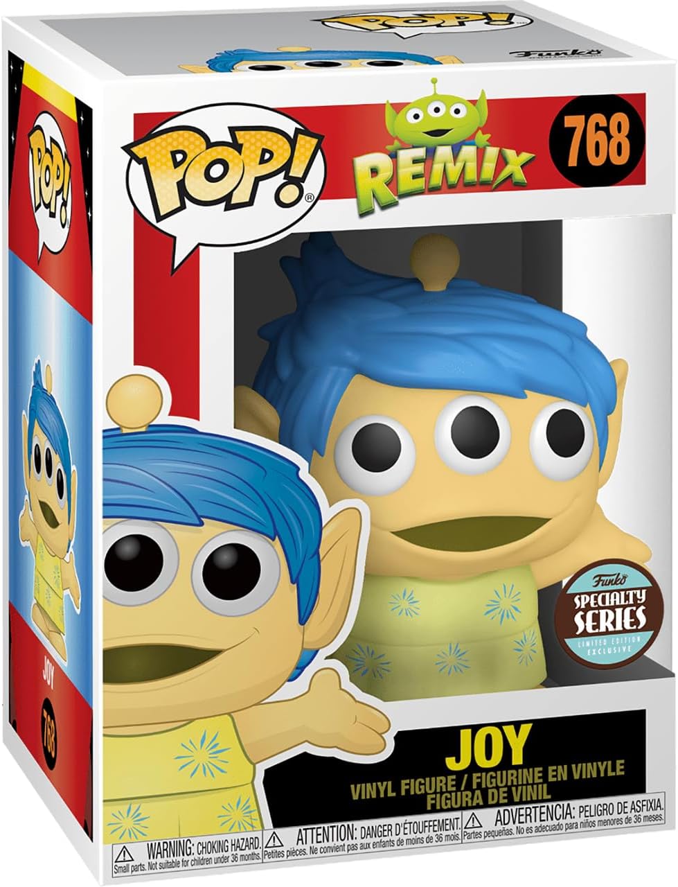 POP Disney Pixar Alien Remix: Inside Out - Joy Funko Vinyl Figure (Bundled with Compatible Box Protector Case), Multicolor, 3.75 inches - Image 3