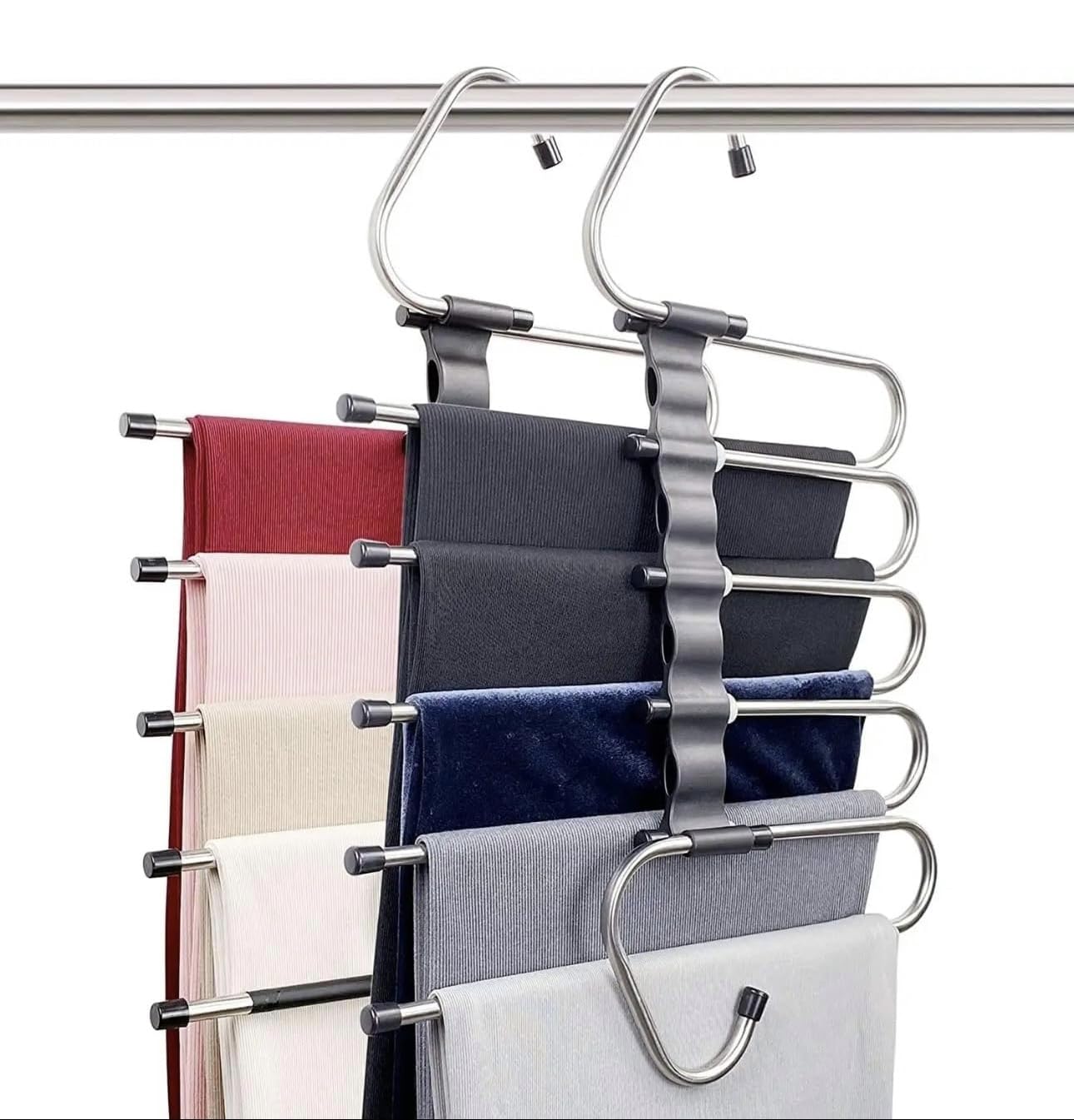 Multi Tier Pant Hanger - 2 Pack Magic Pants Hangers