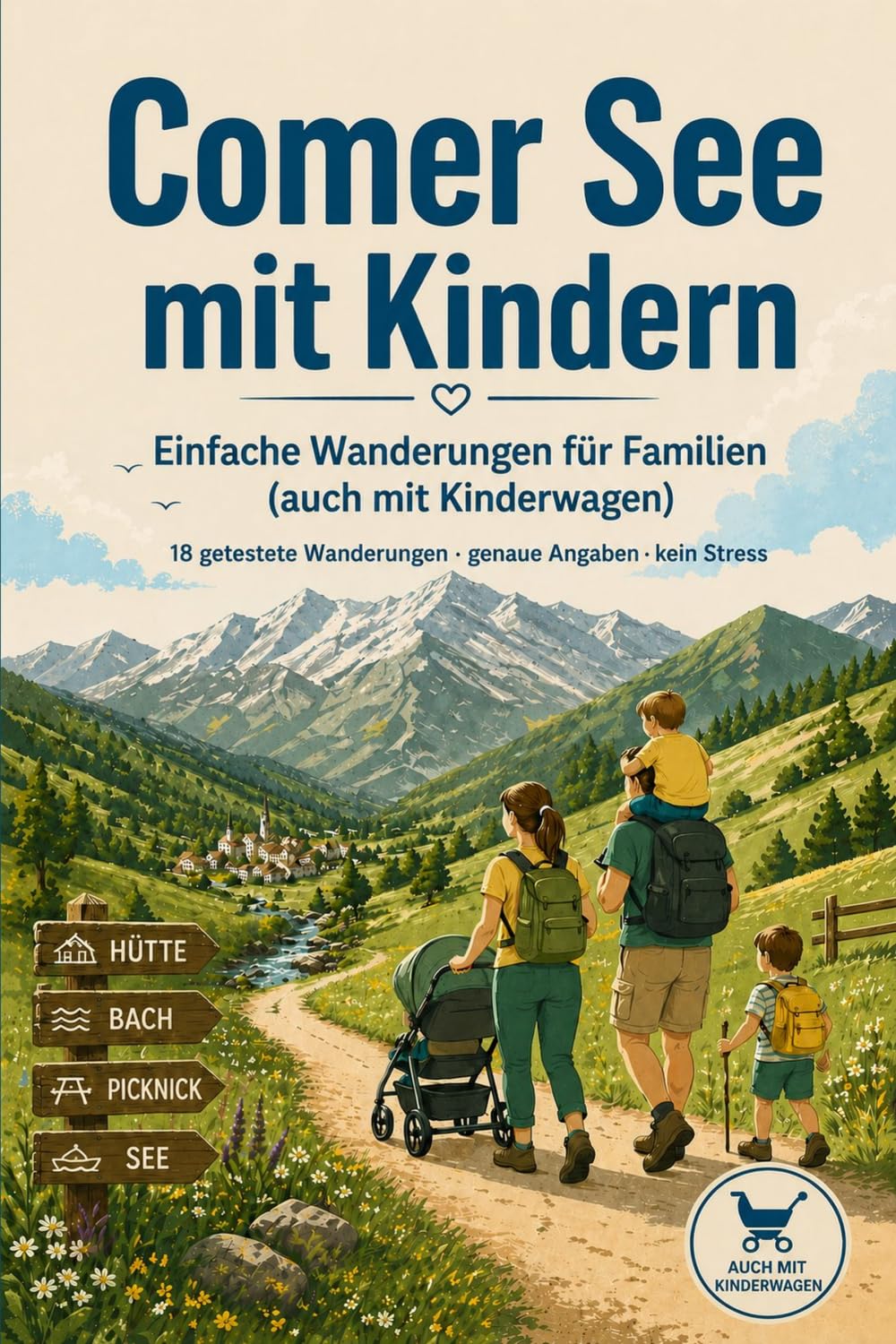 Comer See mit Kindern: Einfache Wanderungen für Familien (auch mit Kinderwagen) (Gemma Guides)