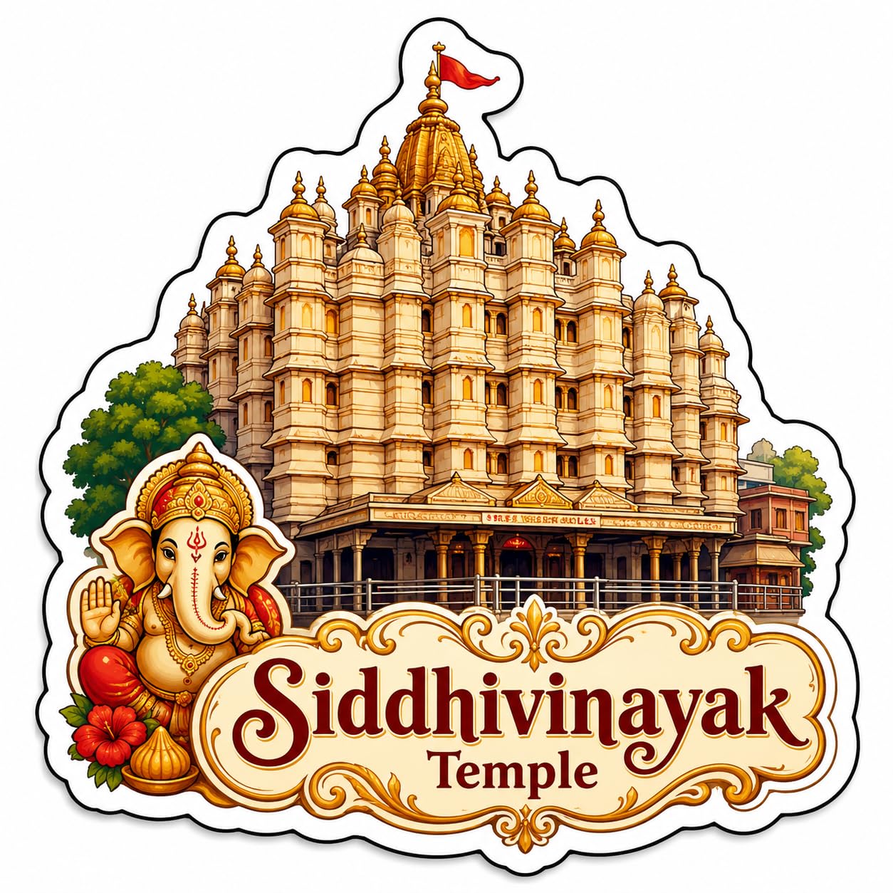 Kedarnath Fridge Magnet - Wooden Souvenir -10