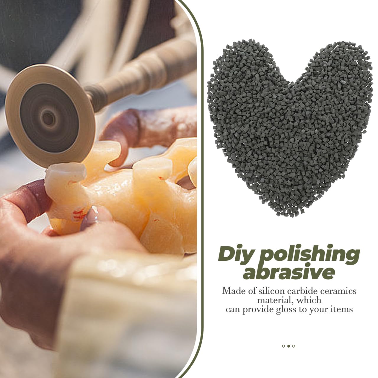 ABOOFAN Matériaux Abrasifs Triangulaires 4 Mm 500 G pour Machine à Polir en Tonneau, Abrasif pour Polissage Bijoux et Pierres, Médias de Culbutage Polyvalents pour Polisseur Industriel