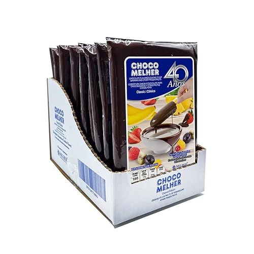 Miniatura 2 de CHOCOMELHER Clasico - Paquete de 12 revestimientos con sabor a chocolate con leche para chocobananos - Cobertura de chocolate - Mejor para cubrir