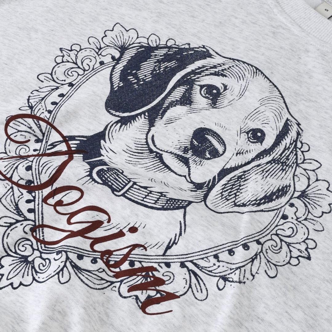 Amazhiyu Women's Oversized Graphic Pullover Sweatshirt Long Sleeve Casual Crewneck Tops - Image 4