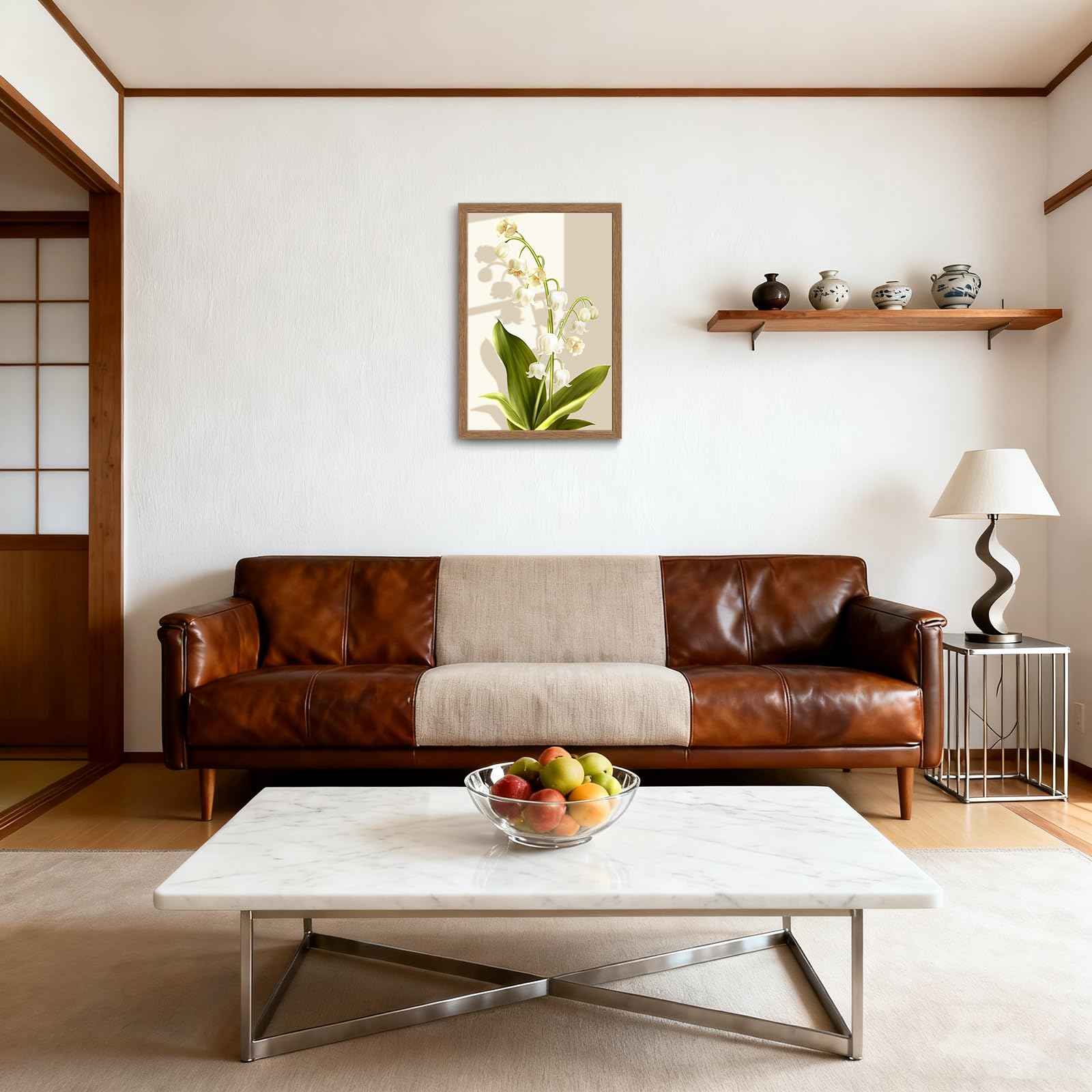 Amazon.co.jp: 木子誉絵画館 アートパネル ポスター スズラン 植物 花