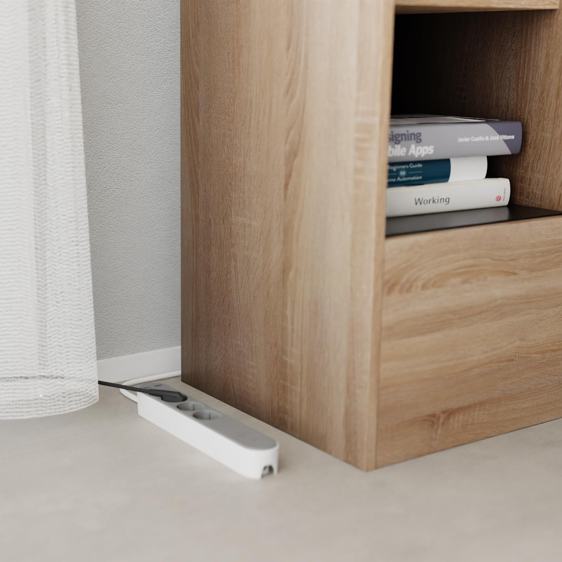 Hombli Smart Regleta con 3 Salidas AC y 2 USB | Regleta Wi-Fi con Protección contra Sobretensiones y Protección Infantil | Montaje en Pared | Cable de 1,5m | Compatible con Alexa y Google