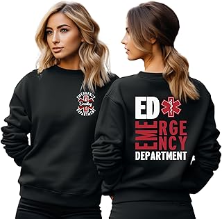 Custom Emergency Department Sweatshirt, Emergency Sweater, ER Department Gift, Personalized ED Nurse, Emergency Room Tech Gift, ED Nurse Pullover Multi