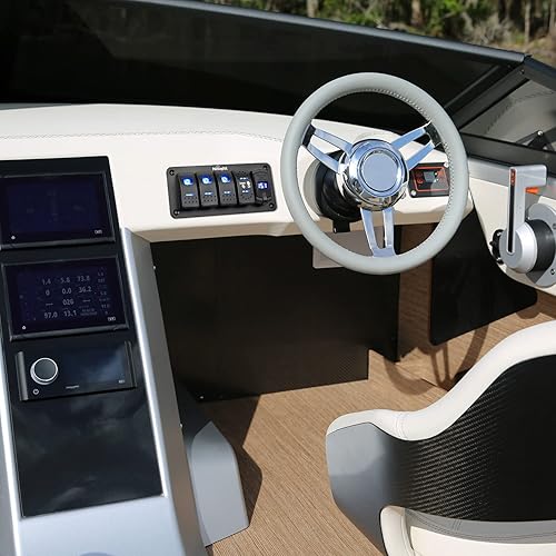 Vista 89 de Nilight Interruptor basculante momentáneo (ON) - Apagado (ON) Interruptores de palanca DPDT 7Pin 12V 24V encendido apagado en interruptor LED