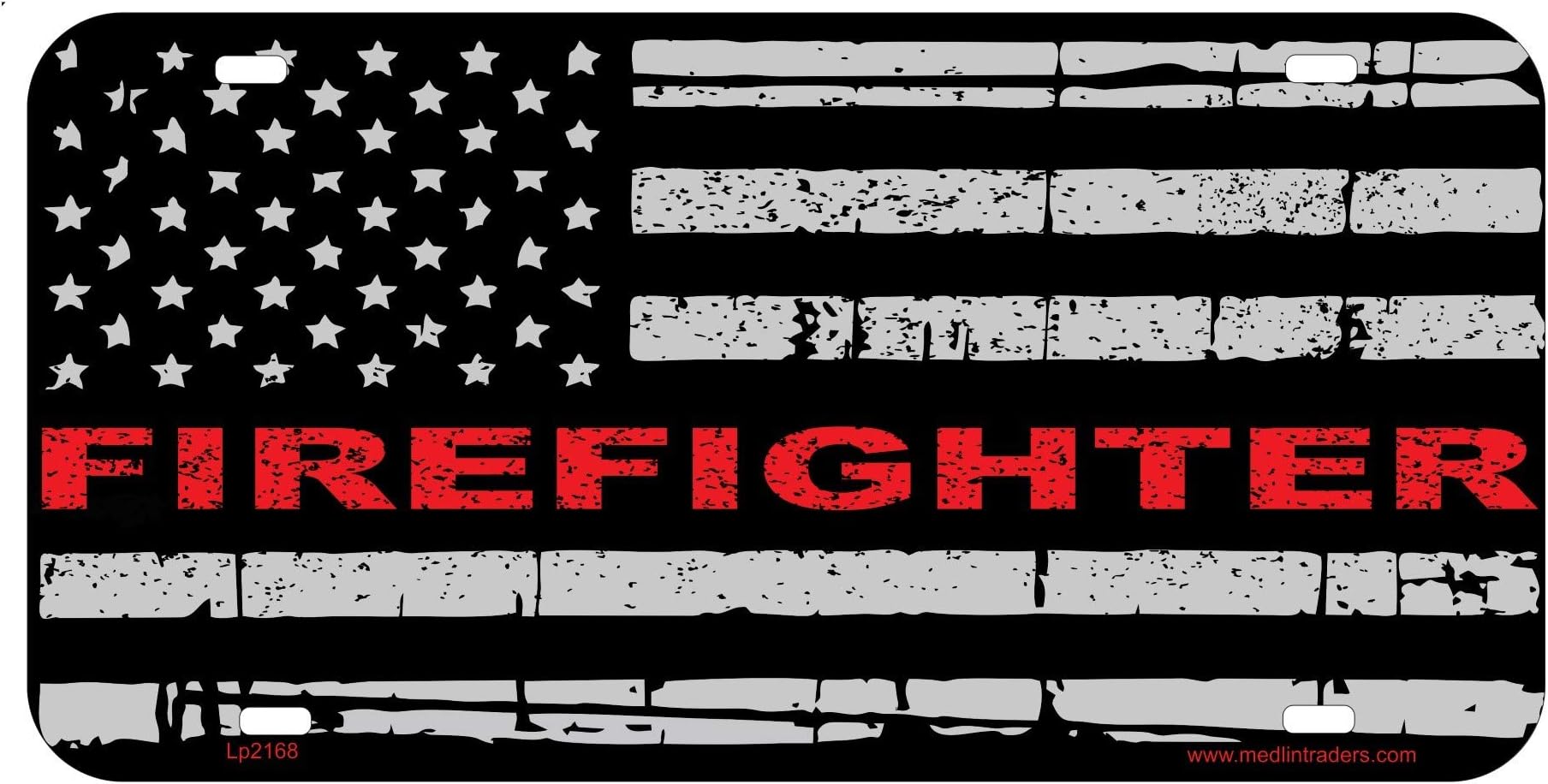 Firefighter Thin Red Line Novelty Front License Plate LP2168