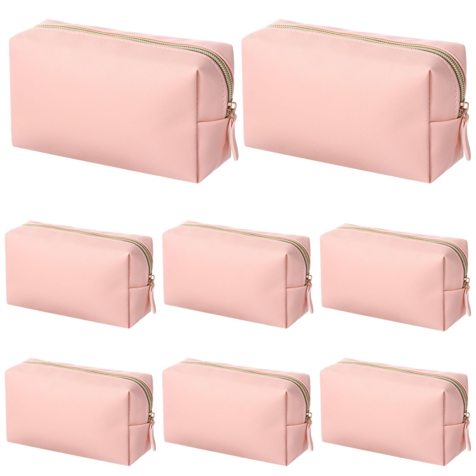 8 piccole borse per il trucco da donna, in pelle PU, sacchetti per cosmetici preppy, impermeabili, portatili, organizer per riporre oggetti quotidiani da viaggio
