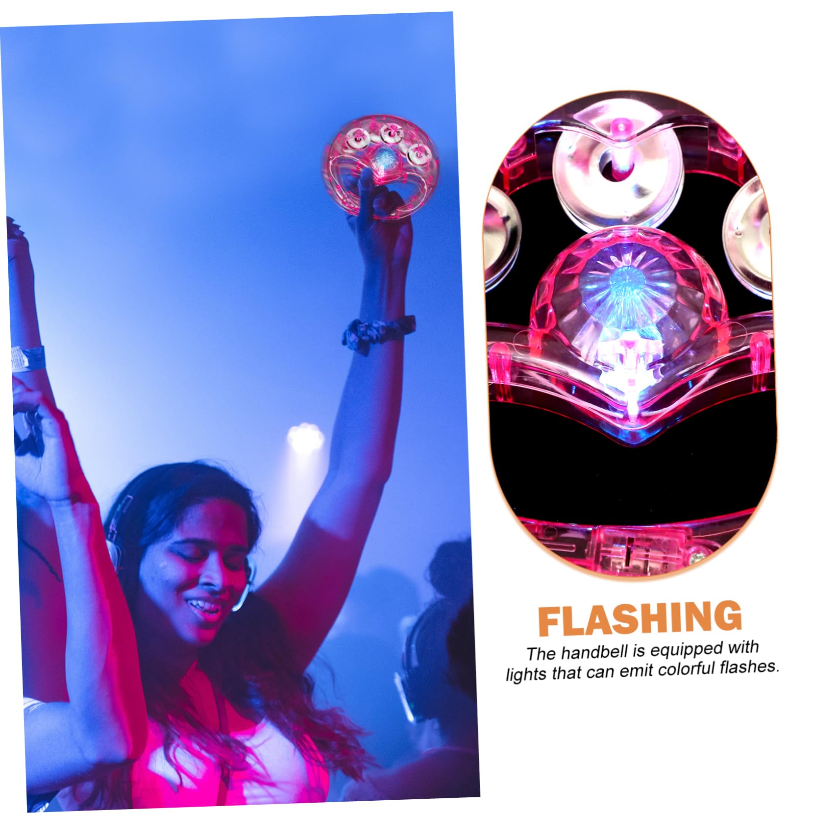 Toddmomy Glowing Rattle Light up Toys Karaoke Accessories Musical Instrument for Boys and Girls Rhythm Musical Instrument