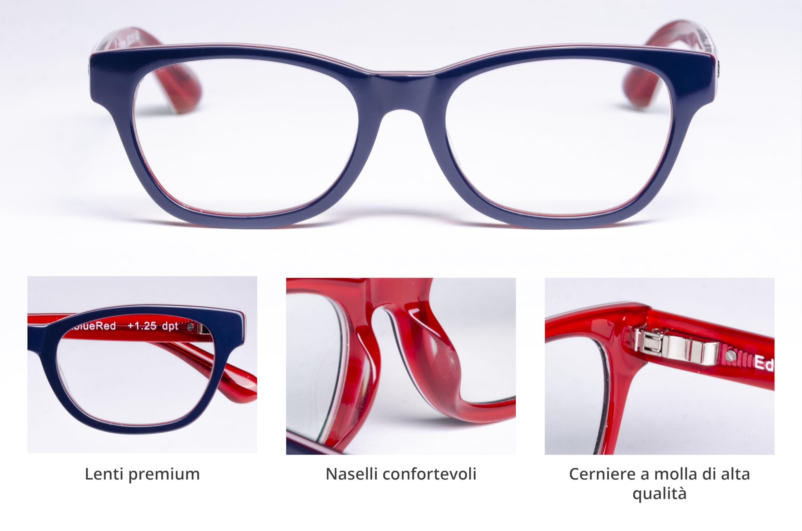 Edison & King Occhiali da Lettura "Endless" con Lenti Premium