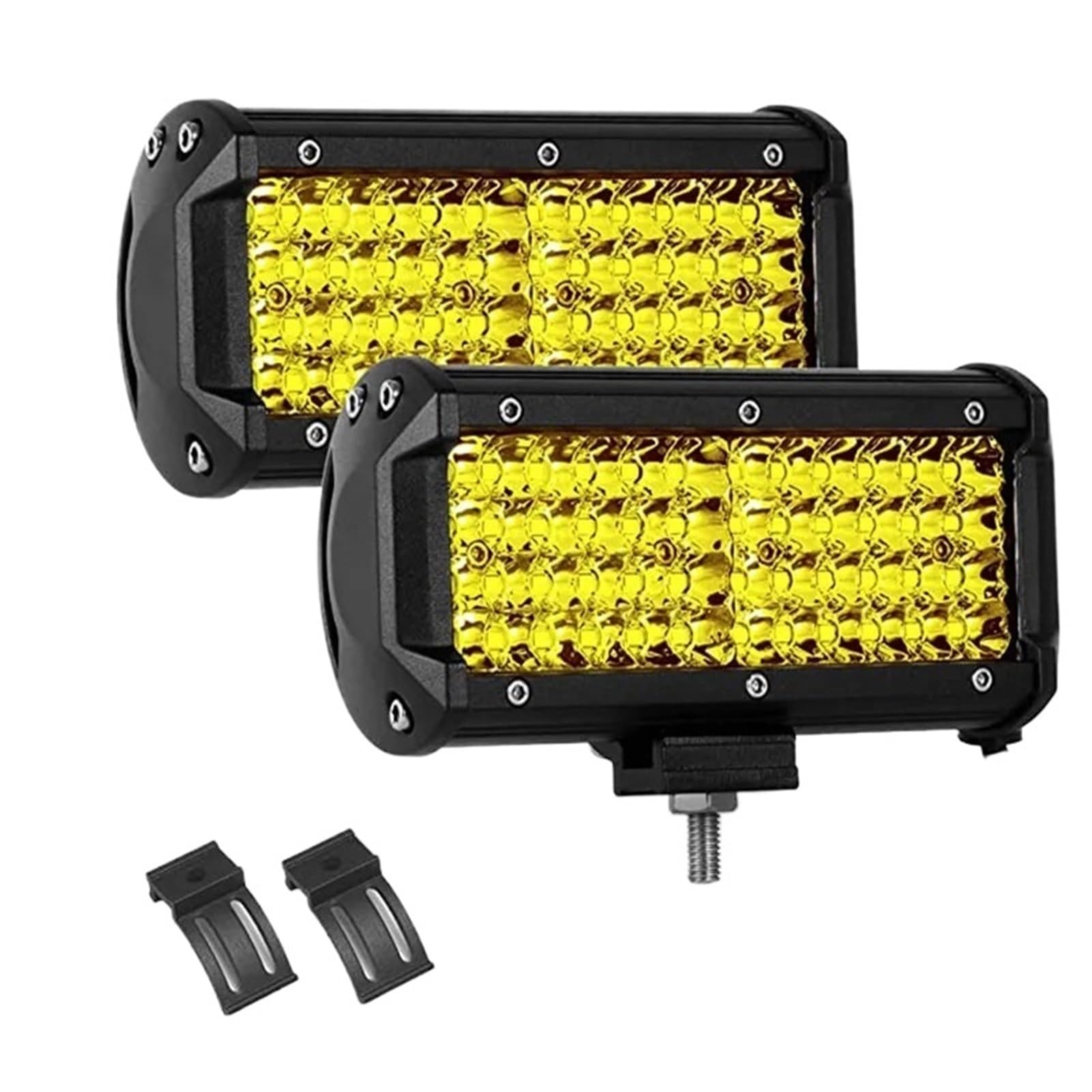 Bombilla para coche Barra De Luz LED De Trabajo De 7 Pulgadas Para Conducción En J&eep, Barco, Coche, Tractor, Camión, 4x4, SUV, ATV, 12V, 24V, Todoterreno Bombilla LED(1pcs 144w)