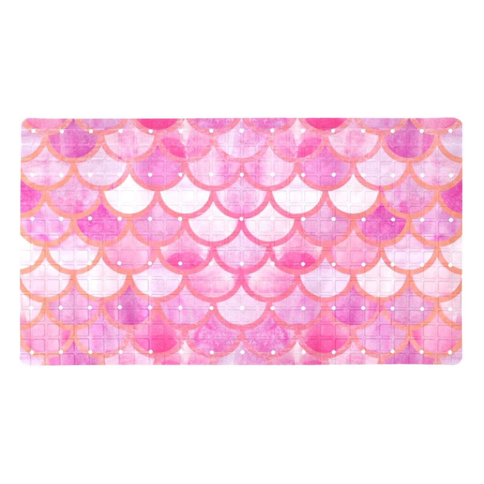 Tapis de douche antidérapant rose anti-glisse sans BPA pour baignoire