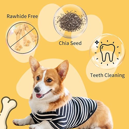 Miniatura 3 de ASMPET Masticables para perros, mancuerna de bacalao envuelta en pollo, sin cuero crudo y sin granos, aperitivos de entrenamiento masticables