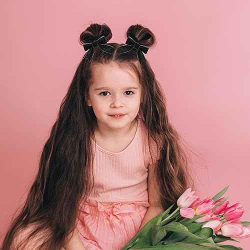 Miniatura 4 de 2 pinzas de terciopelo para el cabello, 3.15 pulgadas, pasador para el cabello, lazos de cocodrilo, pinzas para el cabello, horquillas vintage