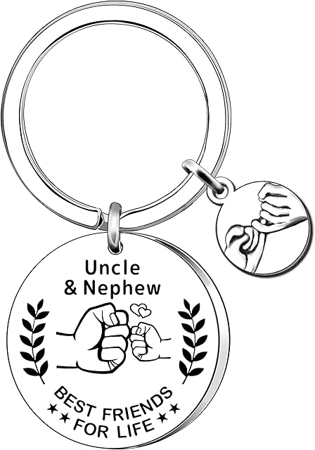 AMZQ Uncle Gifts from Nephew Uncle Birthday Gifts Keyring Christmas Father's Day Gifts