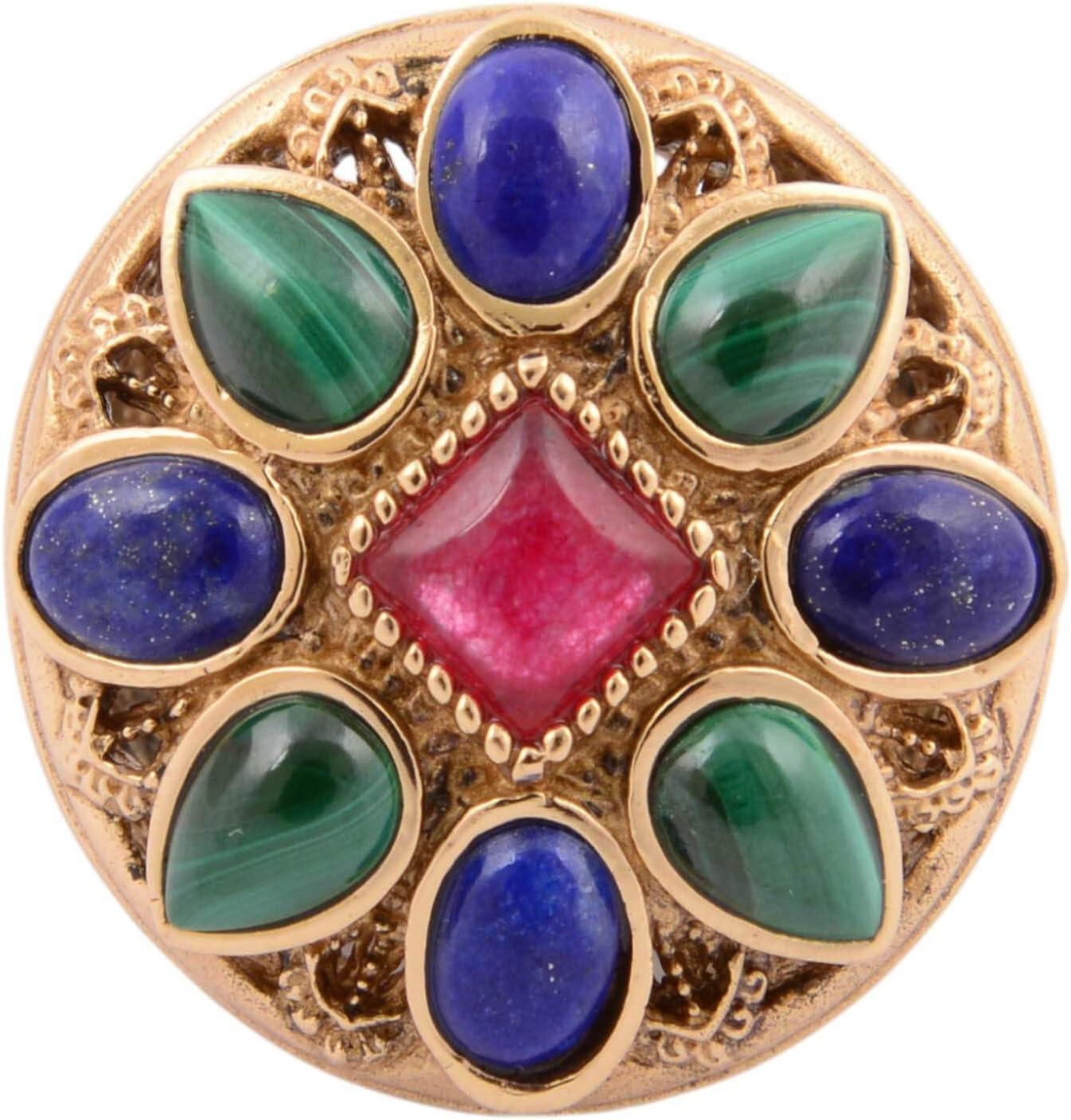 Barse Jewelry Luscious Jeweled Quartz Golden Statement Ring