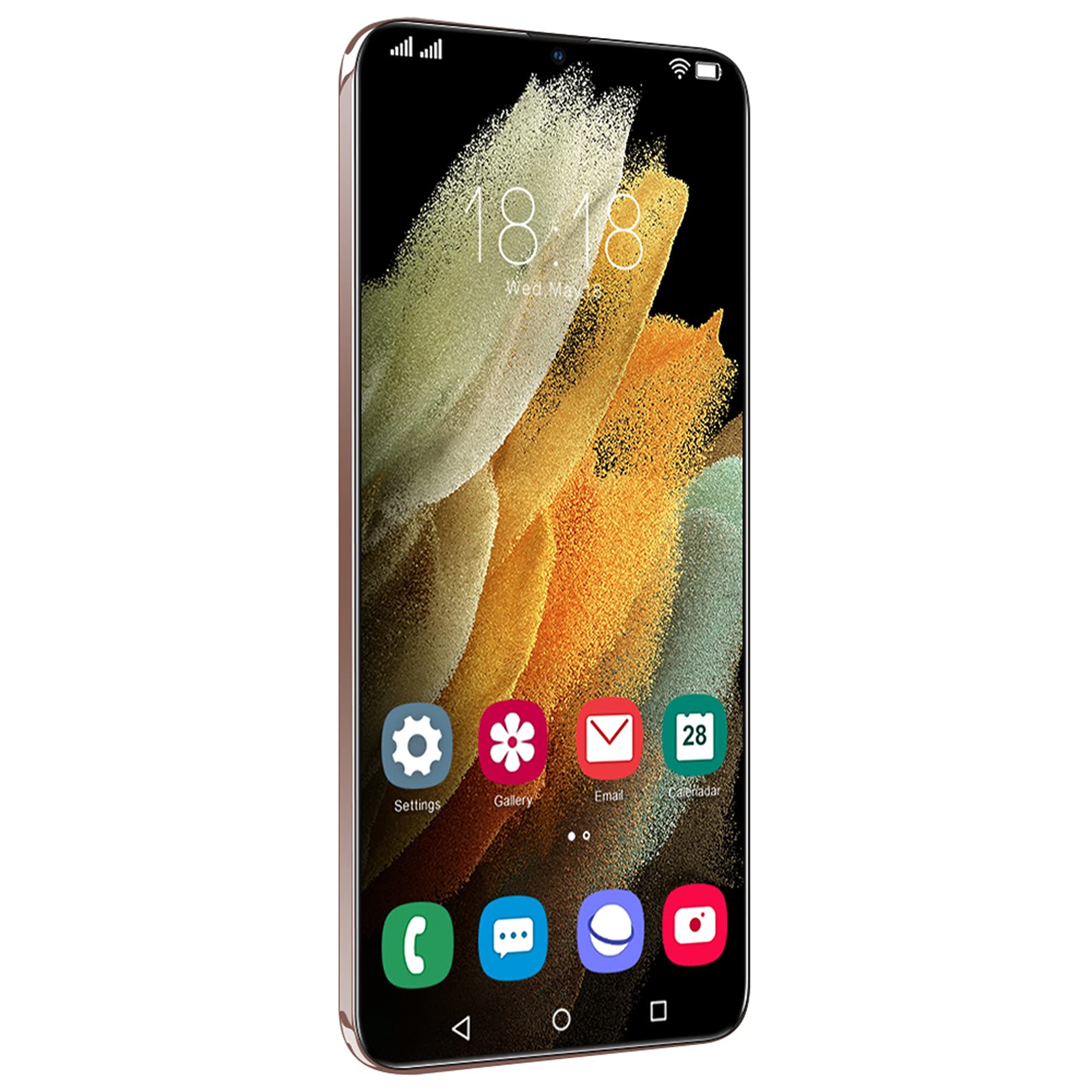 LSRRYD S21Ultra 5G Android 11 Unlocked Smartphone | 6.7-Inch Screen Face ID Unlock Mobile| 32MP Triple Camera 6800mAh 3-Day Battery (64GB), Bronze