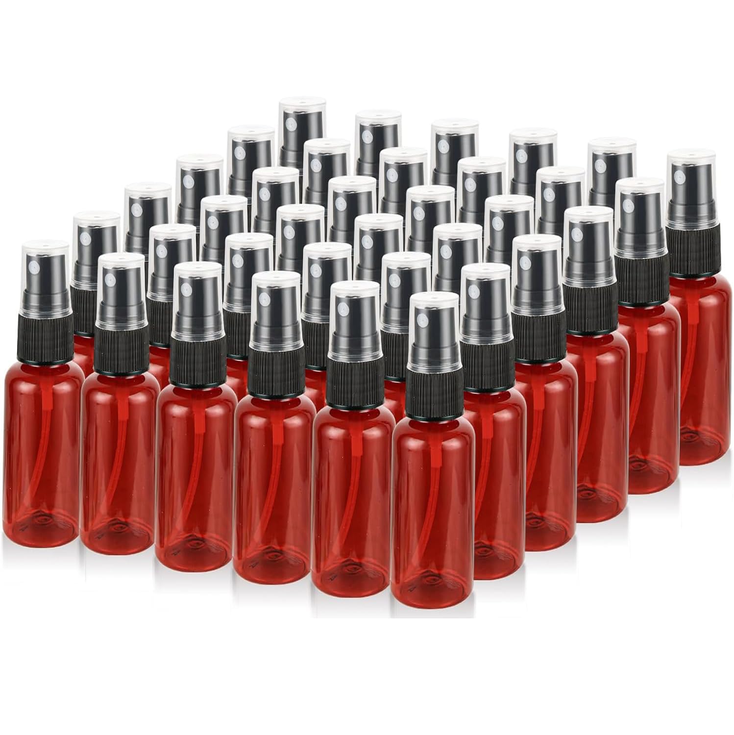 Hunky Dory 24pcs 50ml Empty Plastic Amber Refillable Fine Mist Spray Bottle for hand sanitizer,Perfume, Lotion, Oil, Travel | Costemic use-picture-23